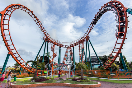 Siam Park, Thailand ,Roller coaster at fun park